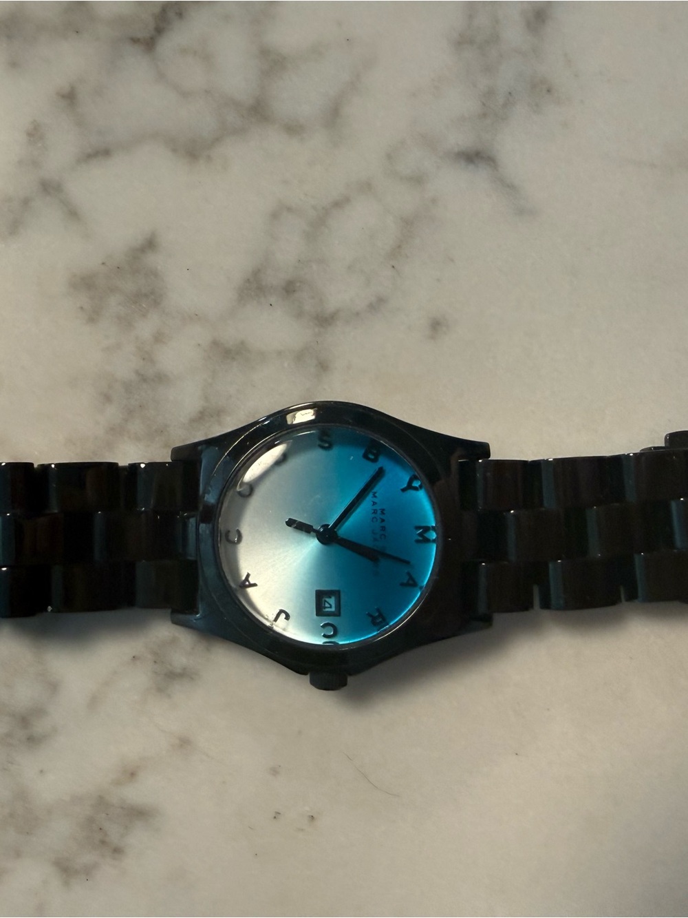 Marc by Marc Jacob’s Blue Gradient Dial Watch with Black Ceramic Bracelet